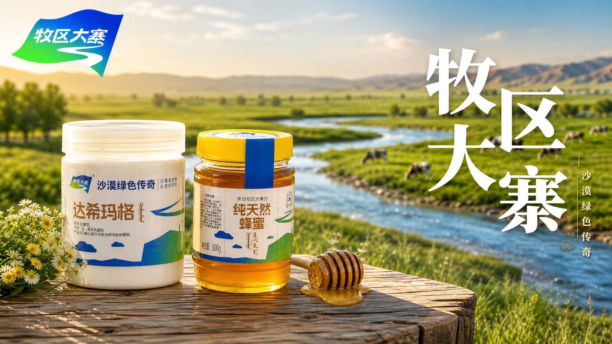 横版750px*400px小程序轮播图。背景是乌审旗绿色草原河… - 图片创意预览
