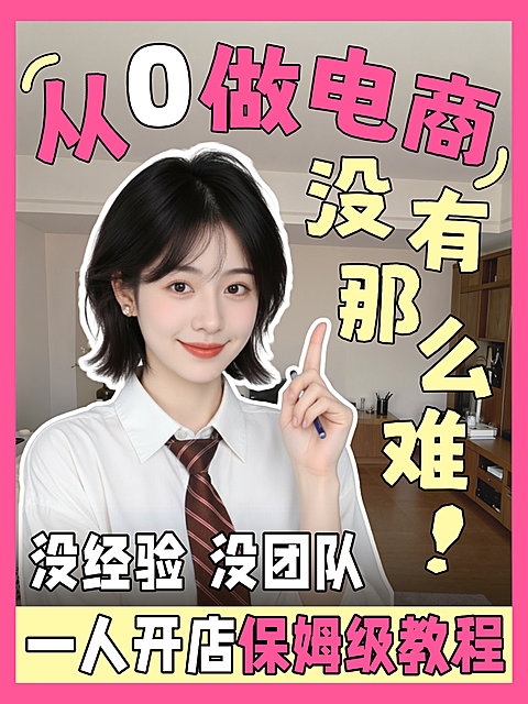知识付费电商开店赚钱思路科普大字人像小红书封面