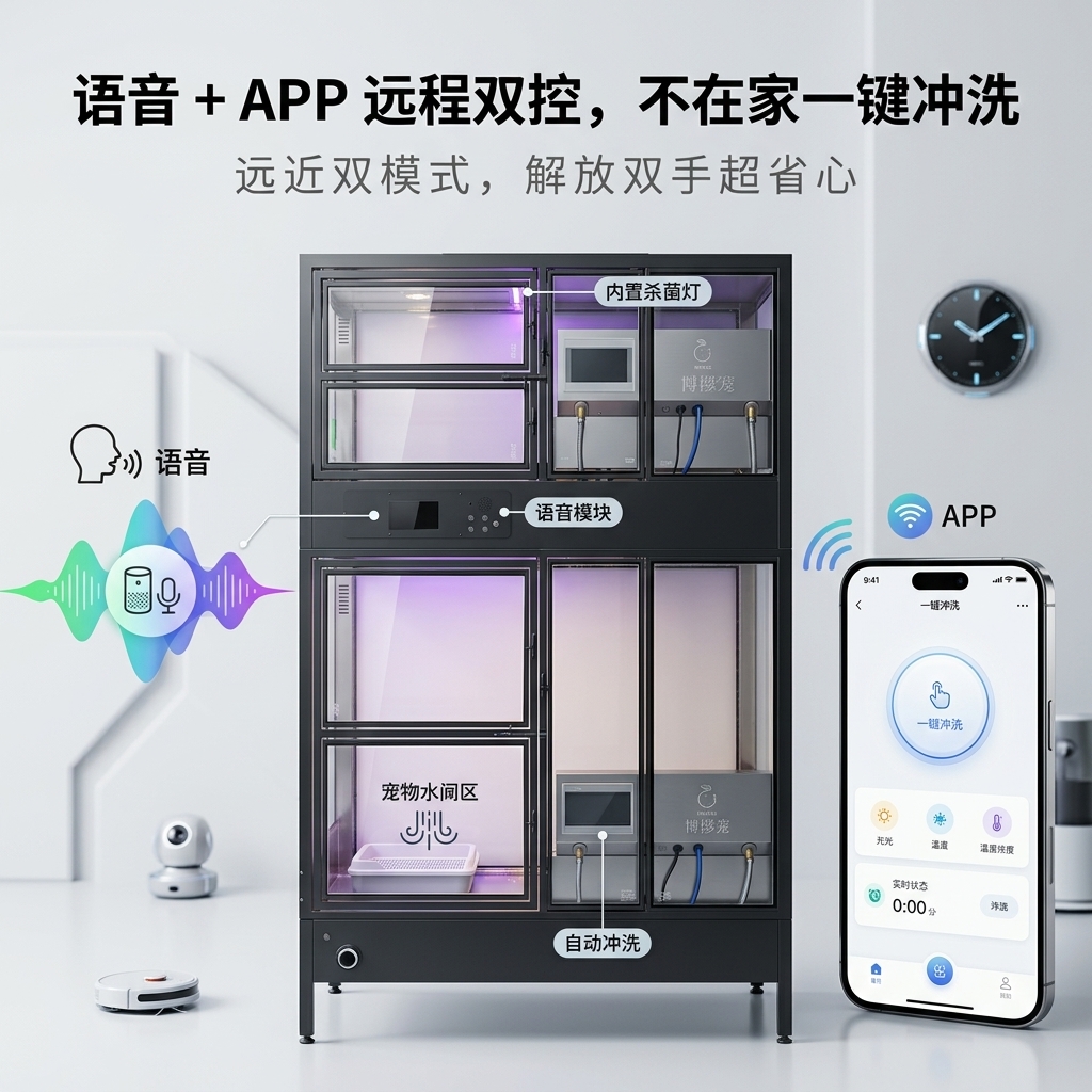 智能双控功能主图（1:1），简约工业高级风，产品原型为参考图中… - 图片创意预览