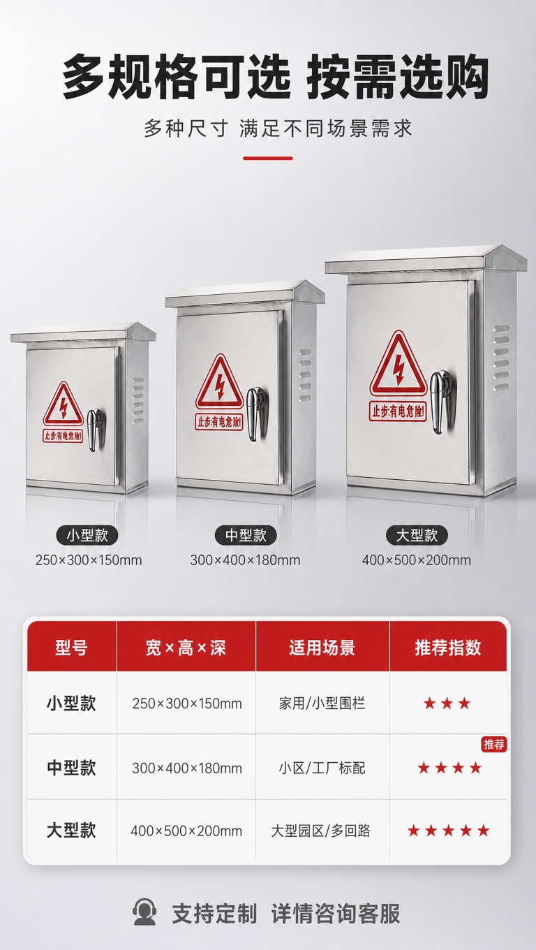[商品] 使用【图1】脉冲电子围栏防水箱；保留不锈钢银色金属箱… - 图片创意预览