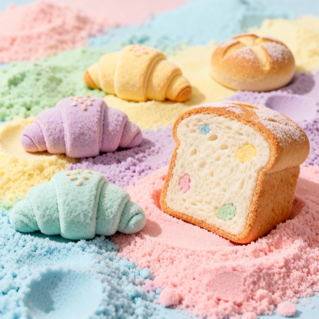 糖果色系面包太空沙，造型精致治愈预览效果