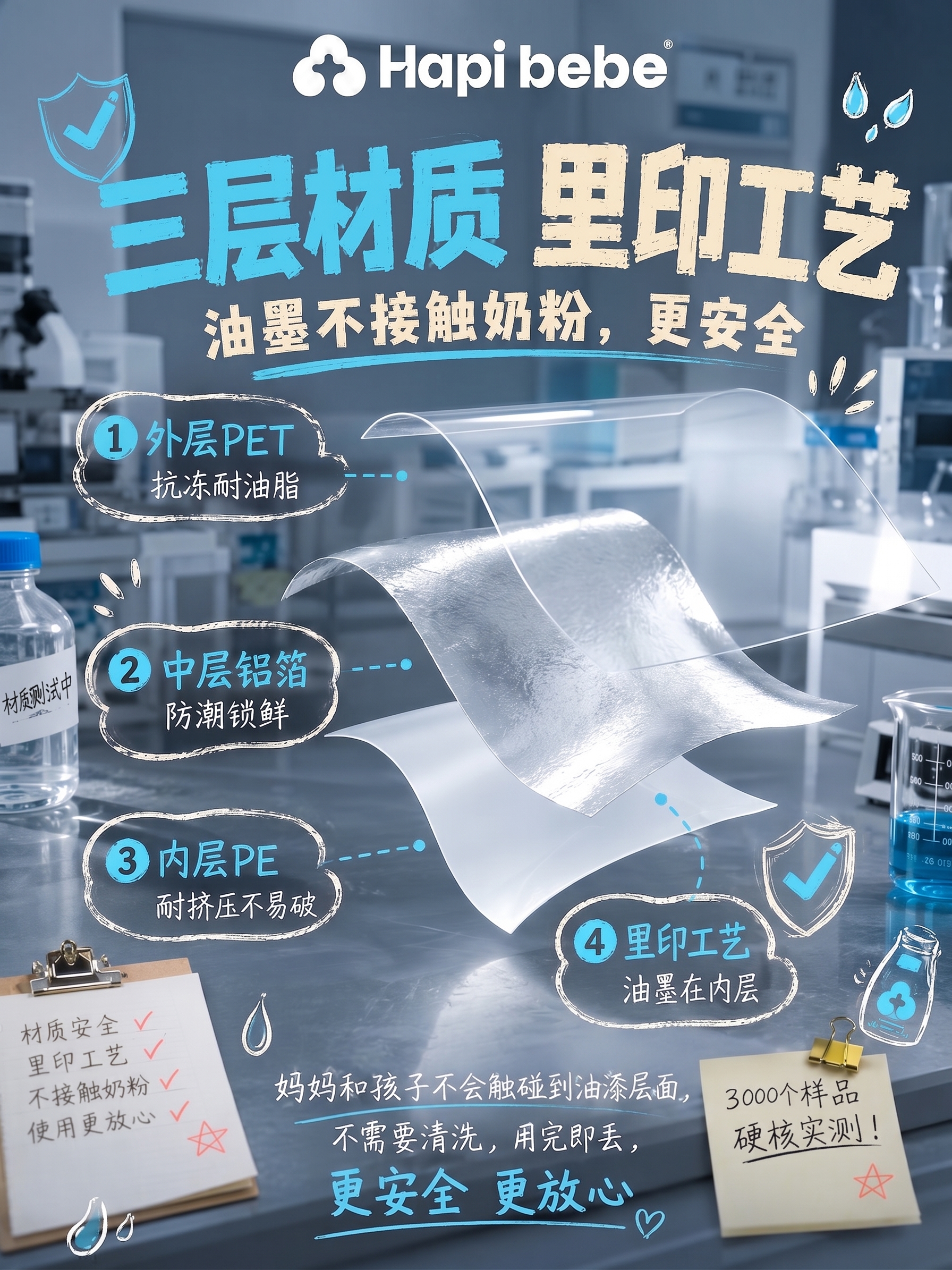 图片里的产品图（外层/中层/内层）亮度调高，体现洁净的感觉，外… - 图片创意预览