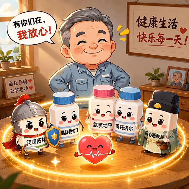 人物，老高（患者）：44岁，圆脸微胖，爱笑，有点憨厚。常穿浅蓝色工装或便服。其他不变