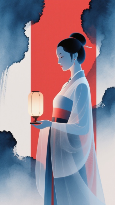 融合原研哉的东方极简美学与Malika Favre的矢量渐变人物抽象技法，超高清极致特写画面，超顶级细节刻画，精细纹理，极致精修质感，超高清分辨率，极致最佳视觉品质，C4D极致光影立体渲染，矢量级平滑预览效果