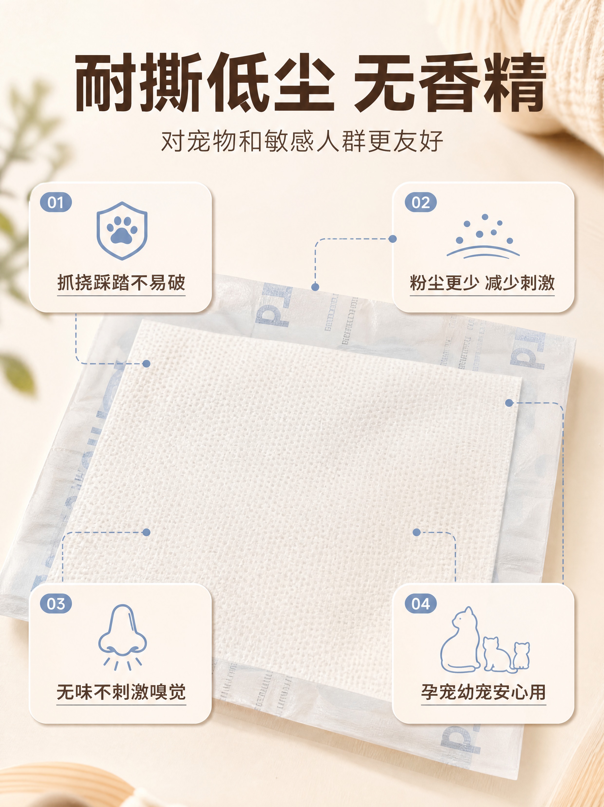 [商品] 使用【图1】PawSeal 锁边防漏宠物尿垫：保留白… - 图片创意预览