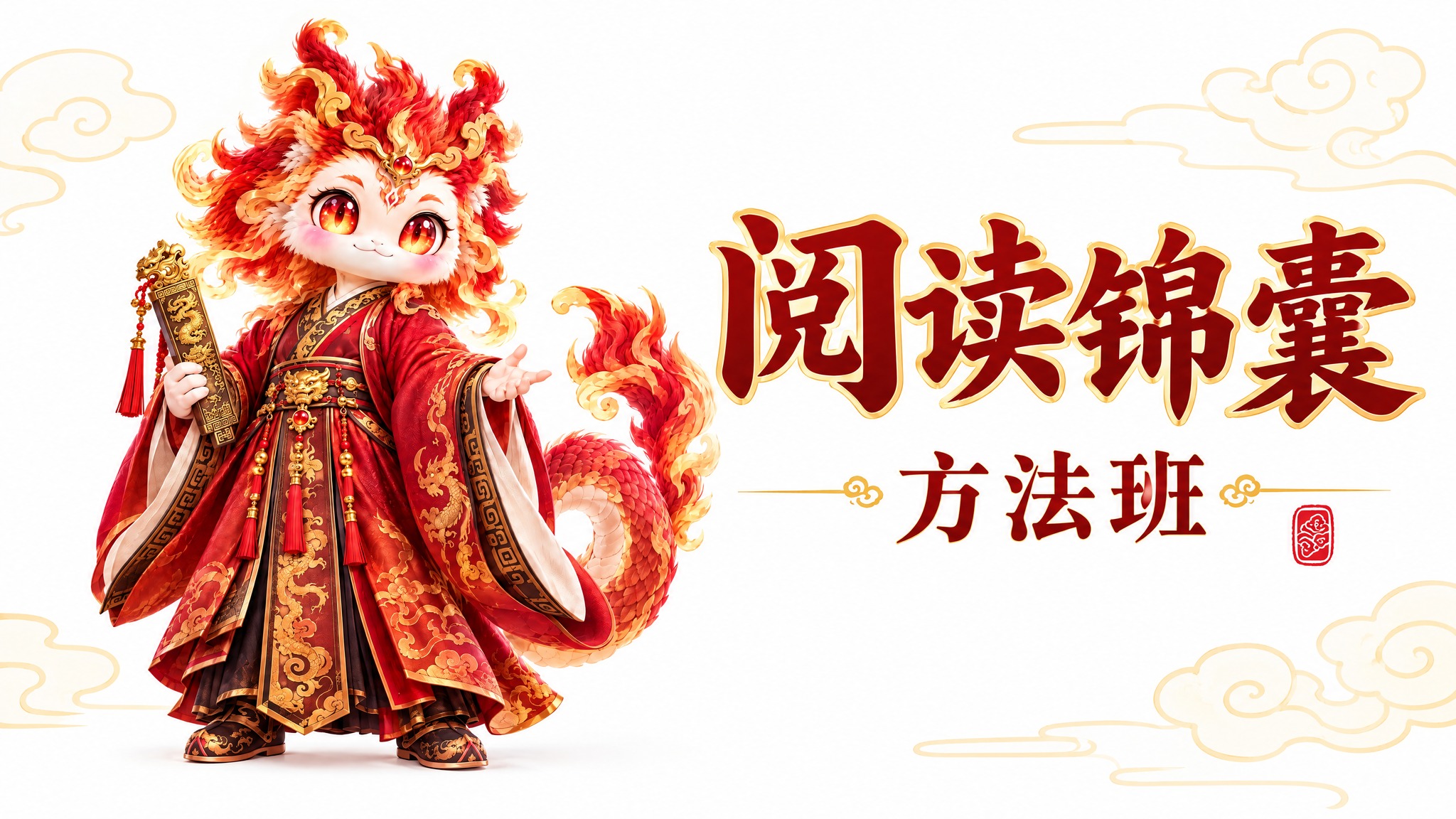 横版教育宣传图，尺寸540x292，左侧完整保留参考图中的红金… - 图片创意预览
