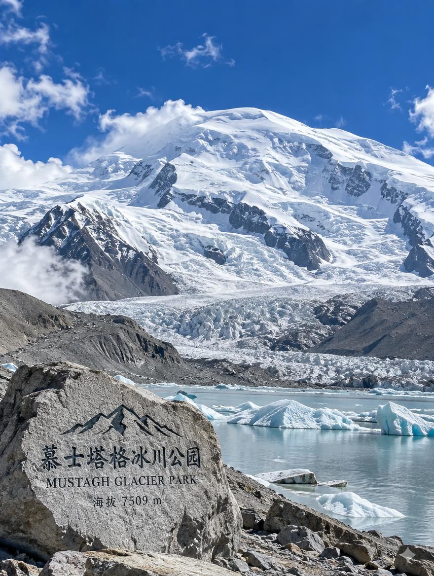 慕士塔格冰川公园高清实拍风景图，冰山之父，慕士塔格峰雪山冰川，… - 图片创意预览