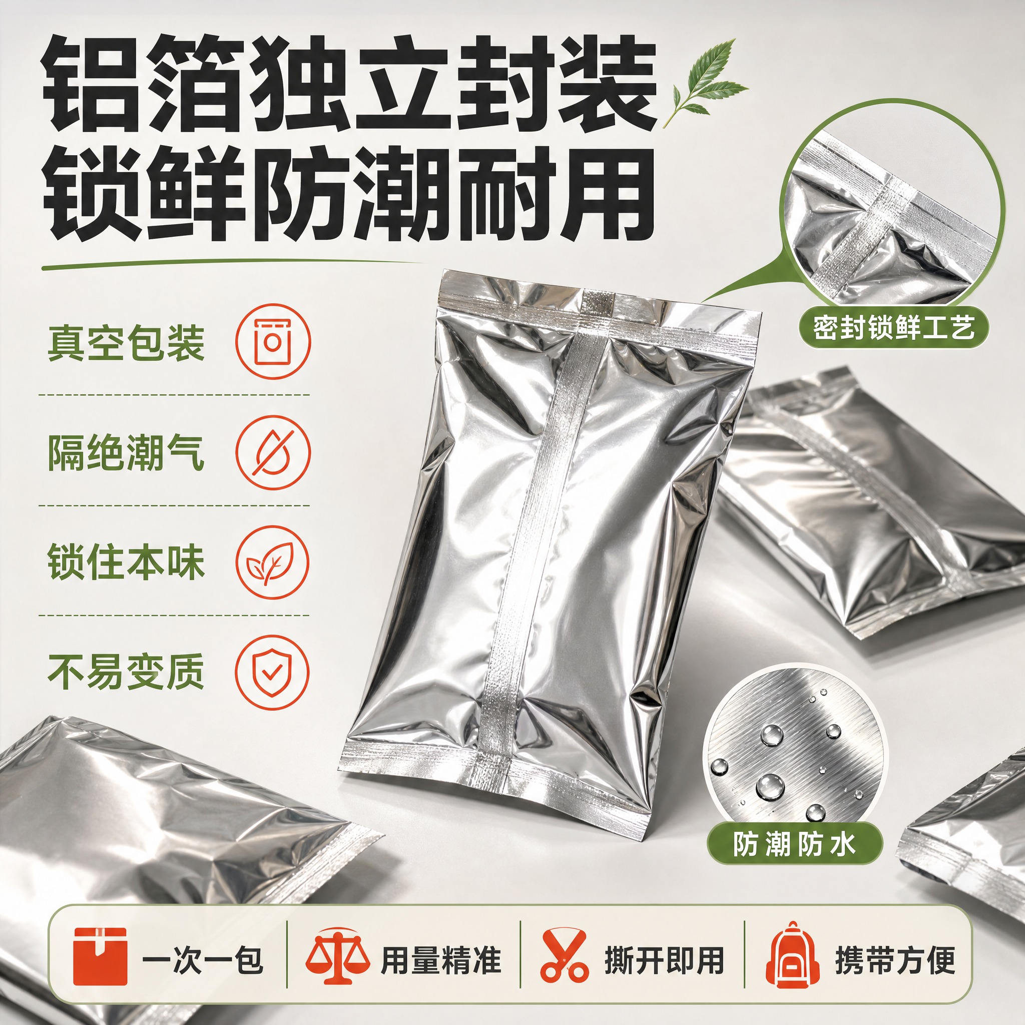 [主图-3] 材质细节图 突出铝箔独立封装锁鲜防潮 拼多多风格… - 图片创意预览