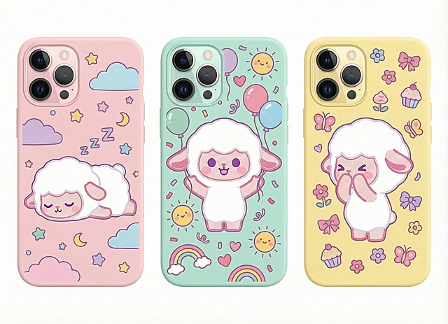 手机壳颜色换成三个不一样的