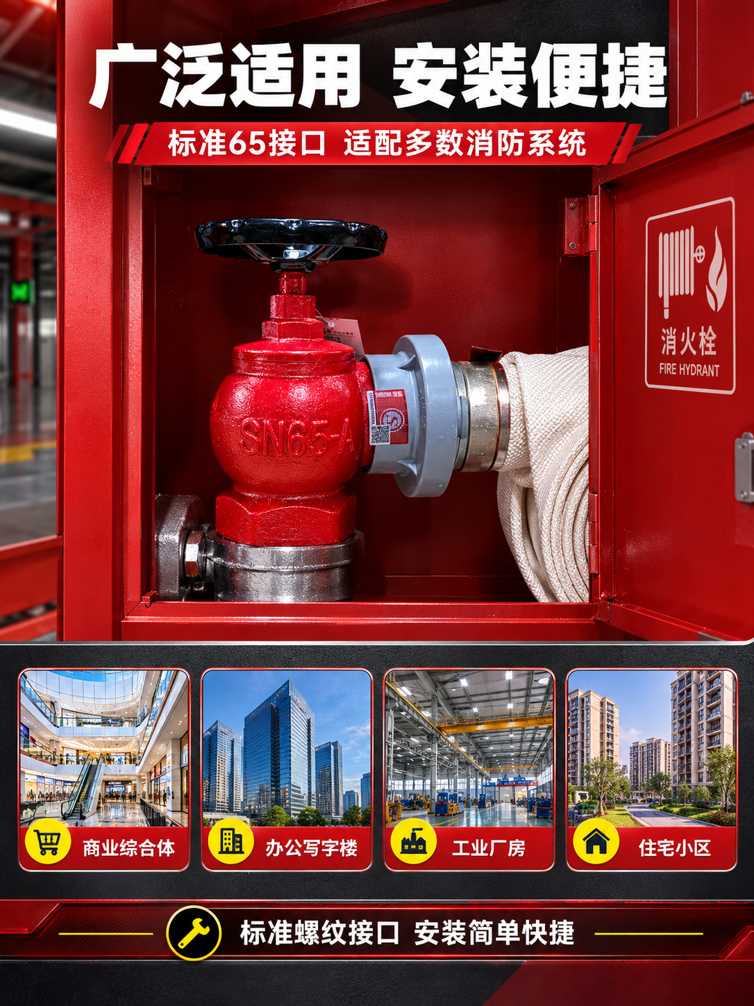 [商品] 使用【图1】SN65-A型室内消火栓；保留红色铸铁阀… - 图片创意预览