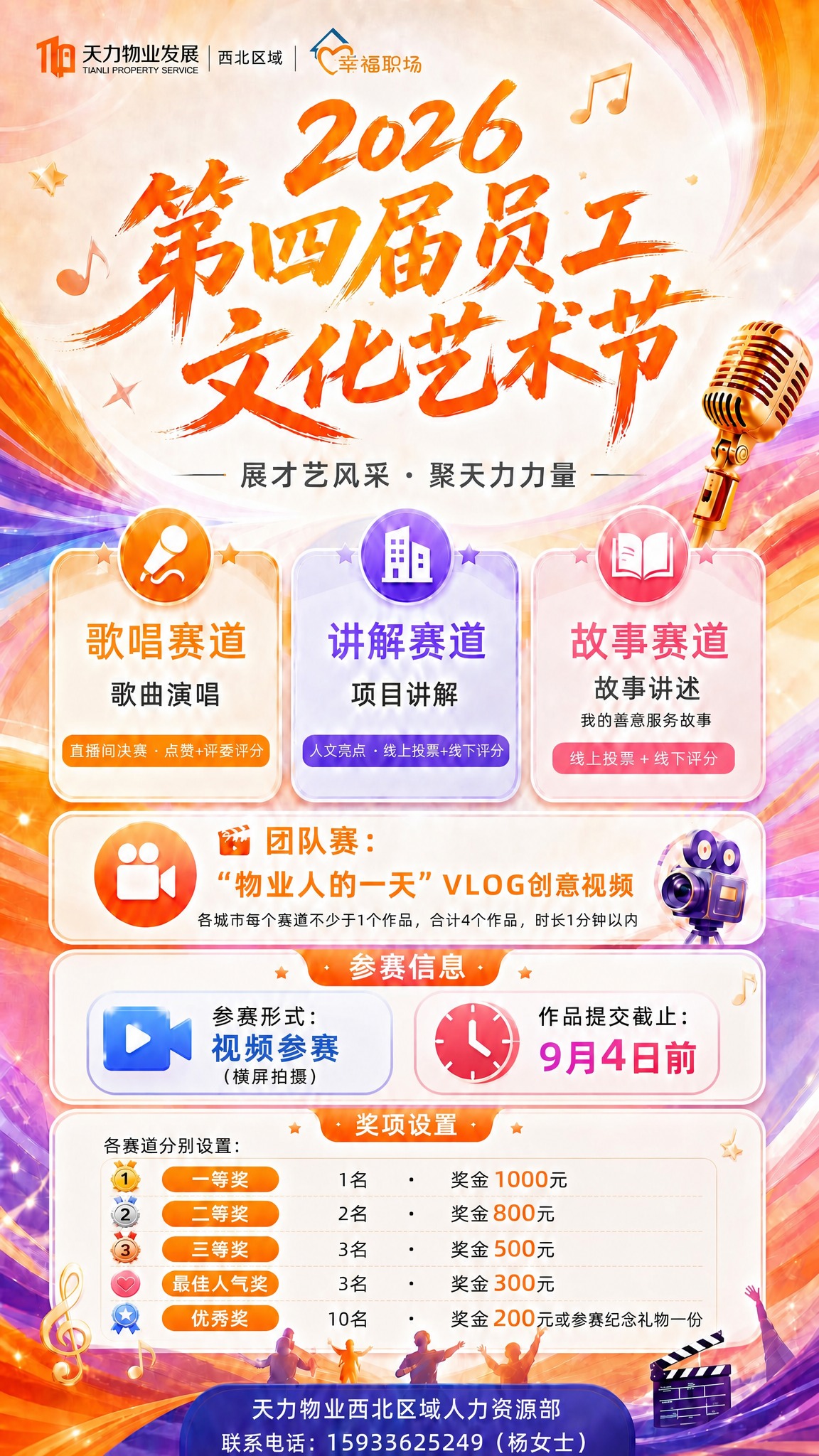 基于上一版文化艺术节预热海报，只将参赛形式中的"（横屏/竖屏均… - 图片创意预览