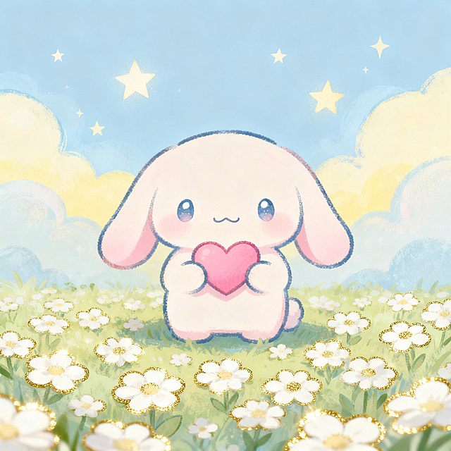 一张可爱风格的图片，画面温馨柔和，充满软萌治愈的氛围，色彩清新明亮