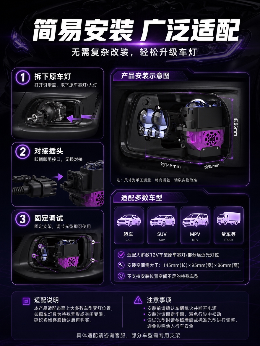 [商品] 使用【图1】五珠LED双光透镜双模组对比图（远近光一… - 图片创意预览