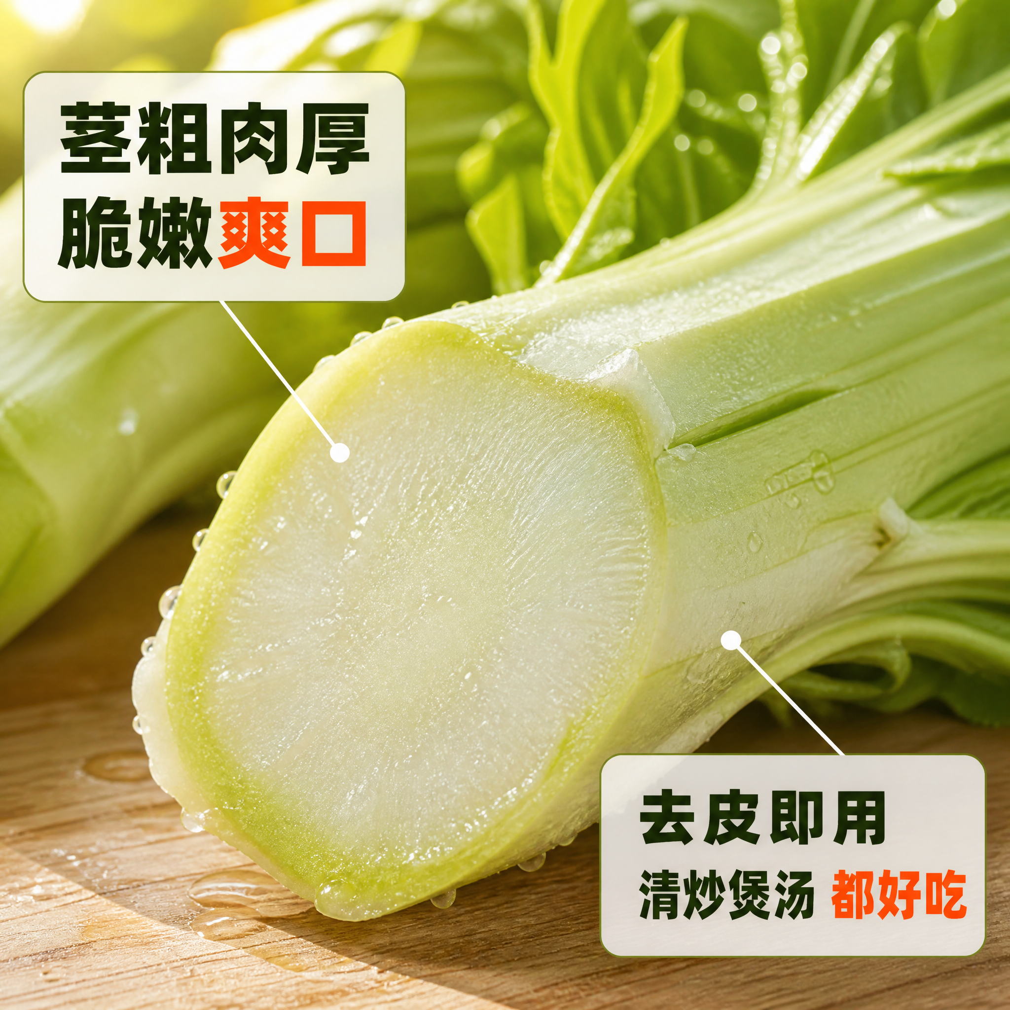 [主图-3] 农家自种棒棒菜（四川棒菜）茎部细节图，唯一任务：… - 图片创意预览