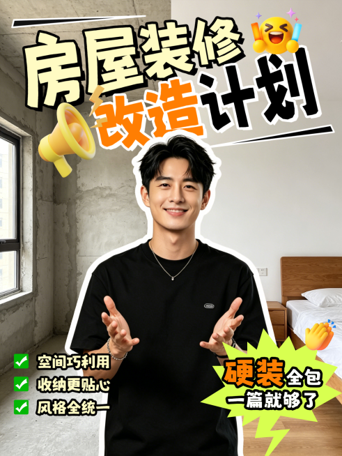 家居装修选择知识科普攻略小红书封面预览效果