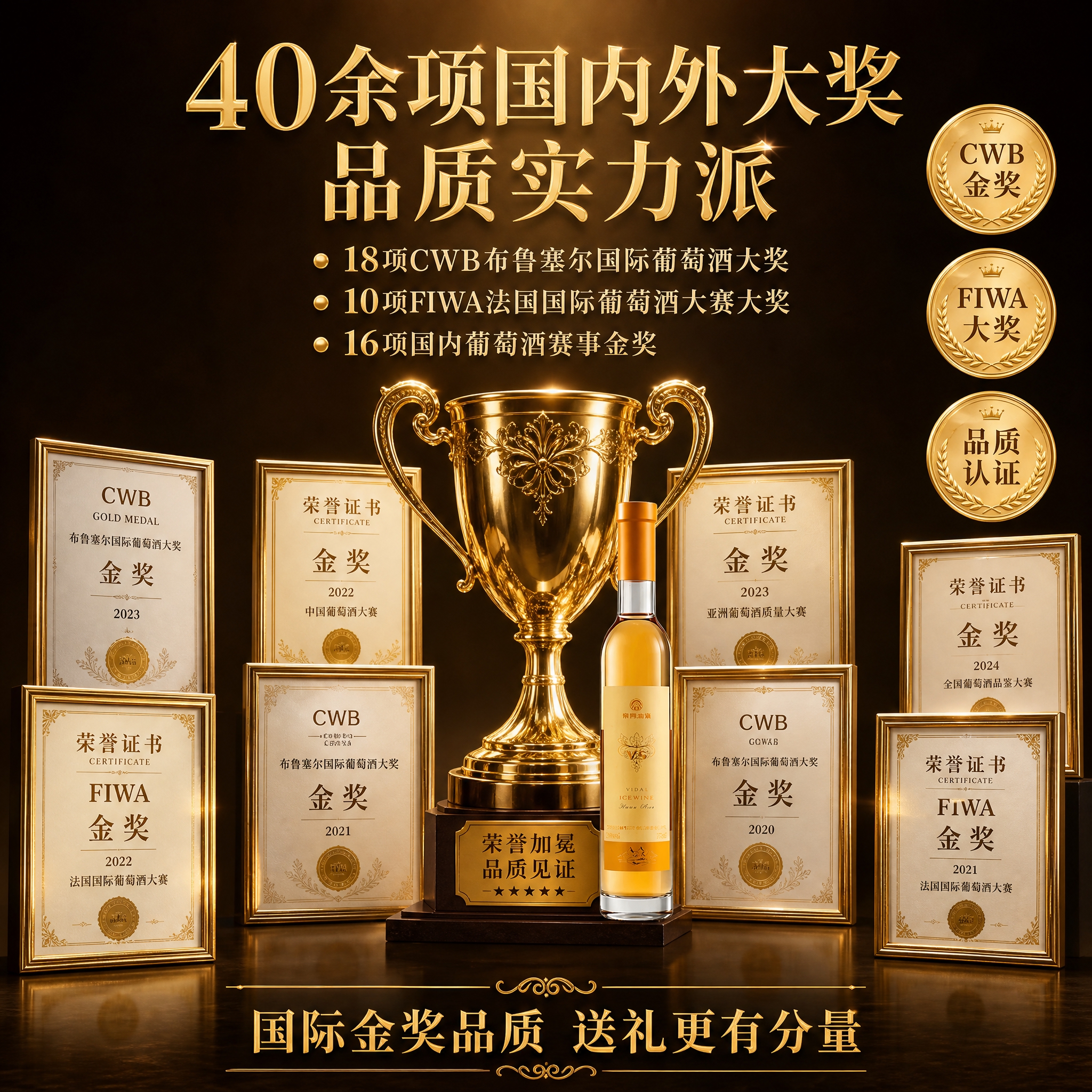 [主图-4] 品质信任背书图，任务是用密集奖项砸实专业度，对标… - 图片创意预览