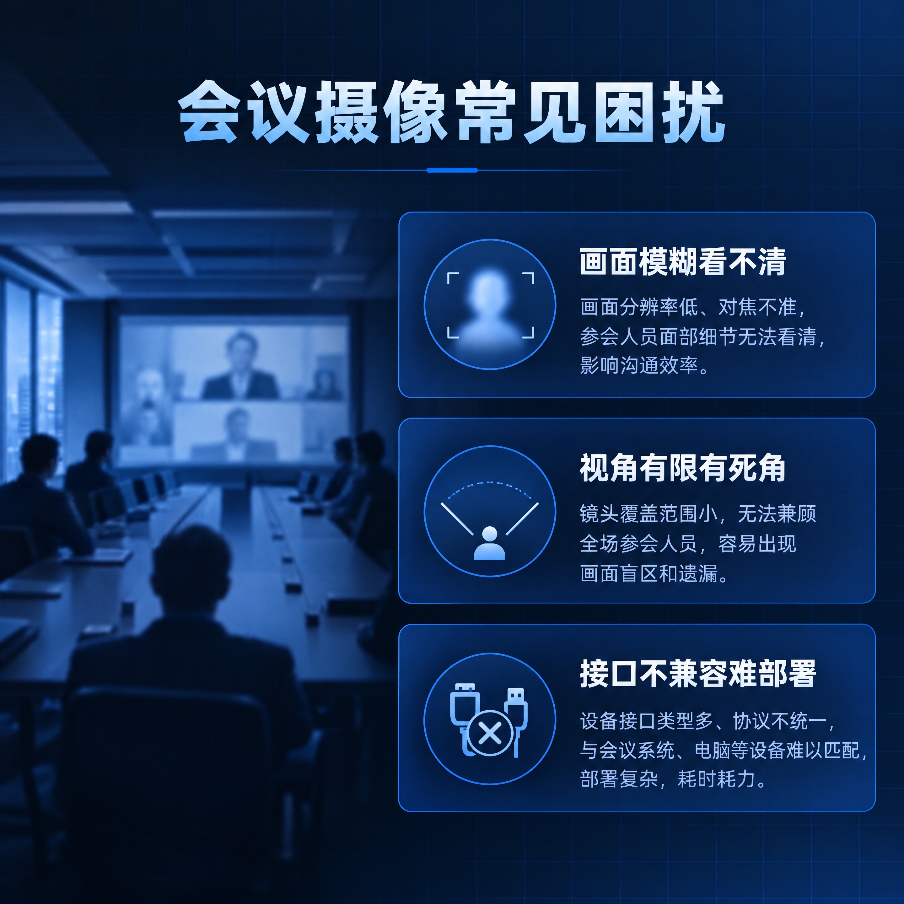 京东电商详情页第2张（痛点页），1:1正方形，黑色+深蓝色风格… - 图片创意预览