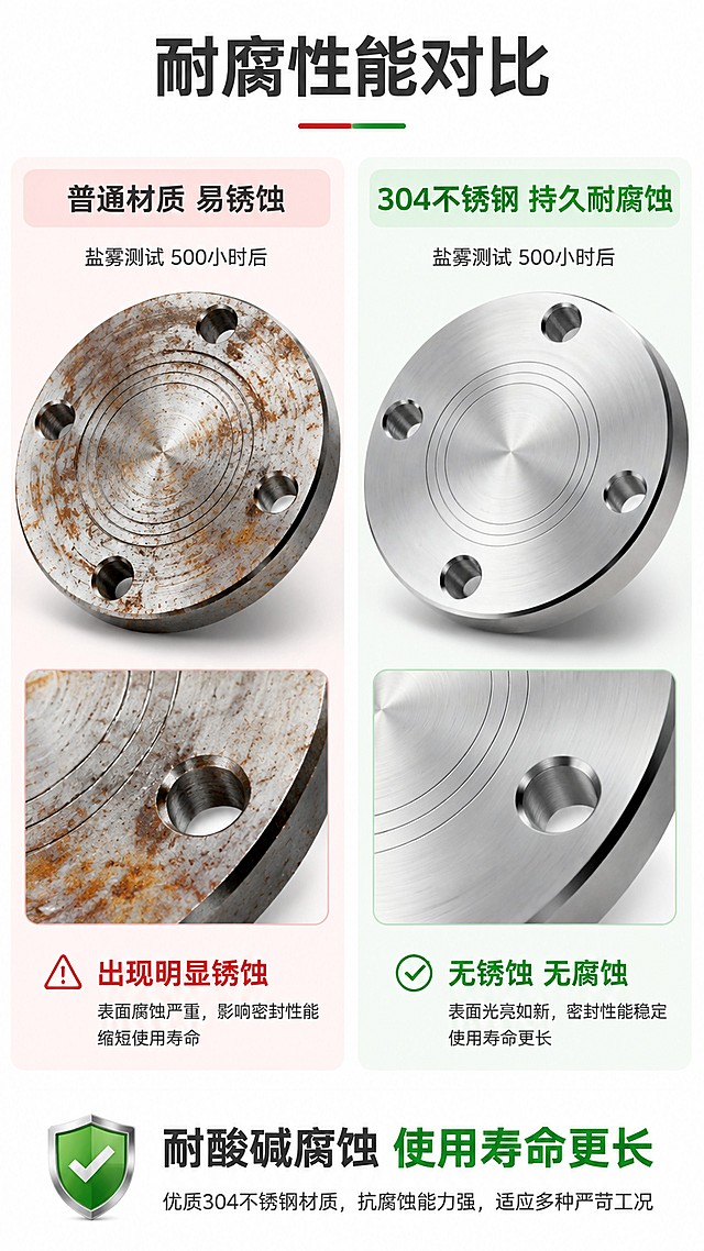 使用商品详情页技能根据商品图「图片1」生成详情页，参考图为，商品名称为304日标JIS B2220-2012平面FF法兰盖 ，卖点为304日标JIS B2220-2012平面FF法兰盖 ，适配平台为淘宝/天猫，图片比例为9:16，需求屏数为7张，图片尺寸1440*1440