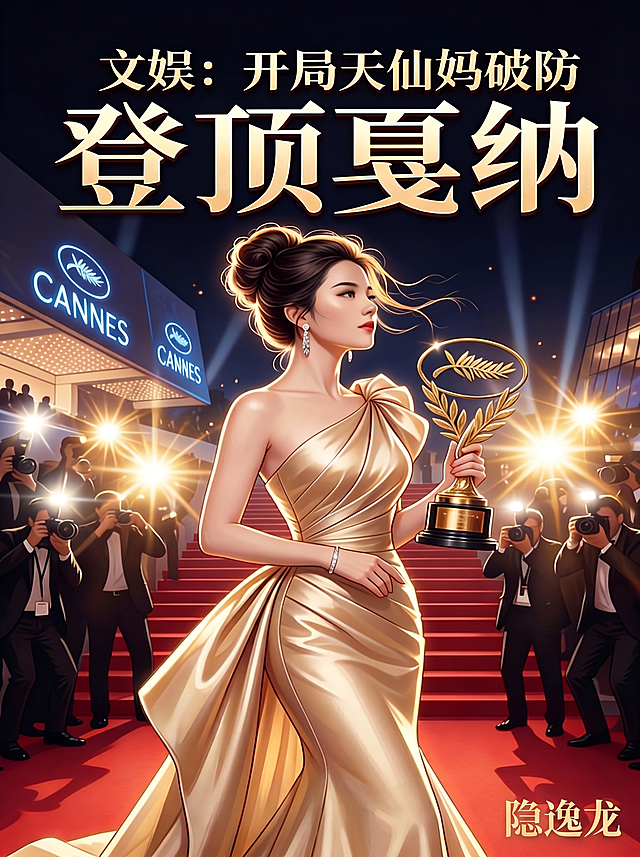 修改这张小说封面：保持原图所有内容不变，只做以下修改：1. 将图片比例调整为3:4；2. 删除右下角的文字“豆包AI生成”；3. 将底部带黑框的“隐逸龙”去掉黑框，移动到图片右下角，改为小字，浅金色字体，让文字与闪光灯人群背景融为一体。保留原图的其他所有设计和文字内容不变。