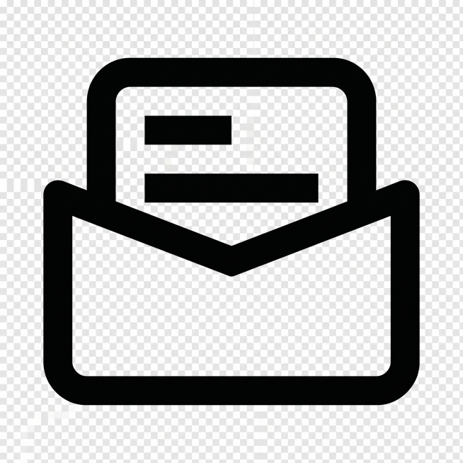 对图片进行抠图，只保留黑色邮件图标部分，去除其他内容和水印，背景改为透明预览效果