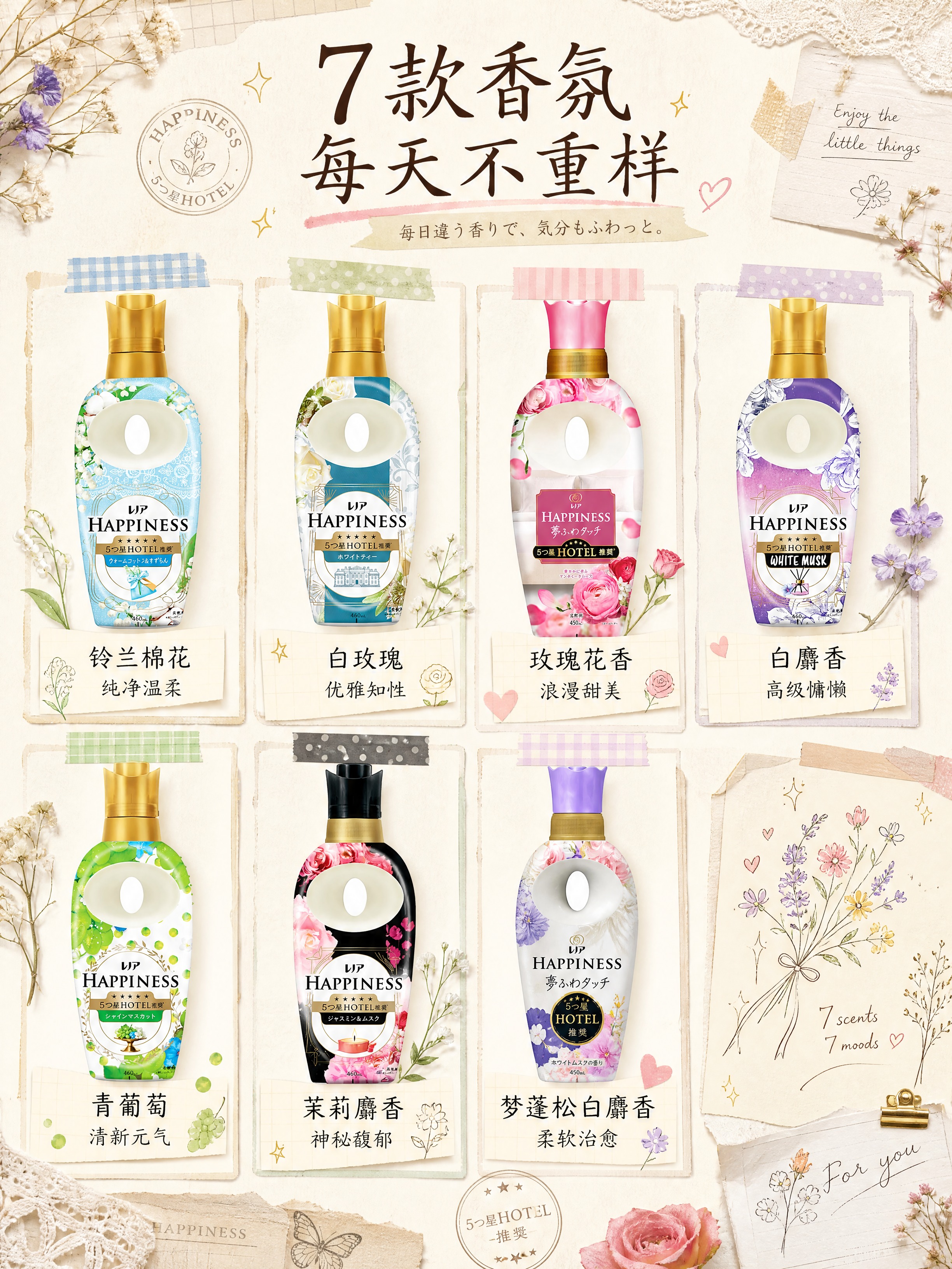 [商品] 使用【图1】铃兰棉花香、【图2】白玫瑰香、【图3】玫… - 图片创意预览
