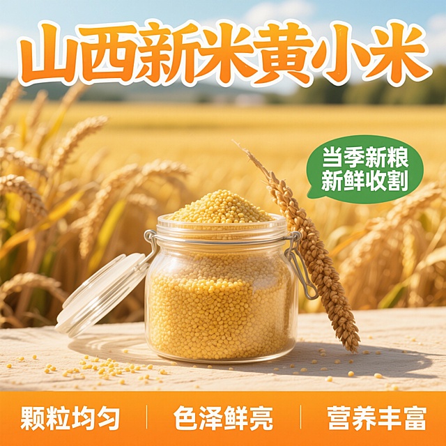 我的产品是山西黄小米 帮我做20张拼多多主图 突出小米好的细节
