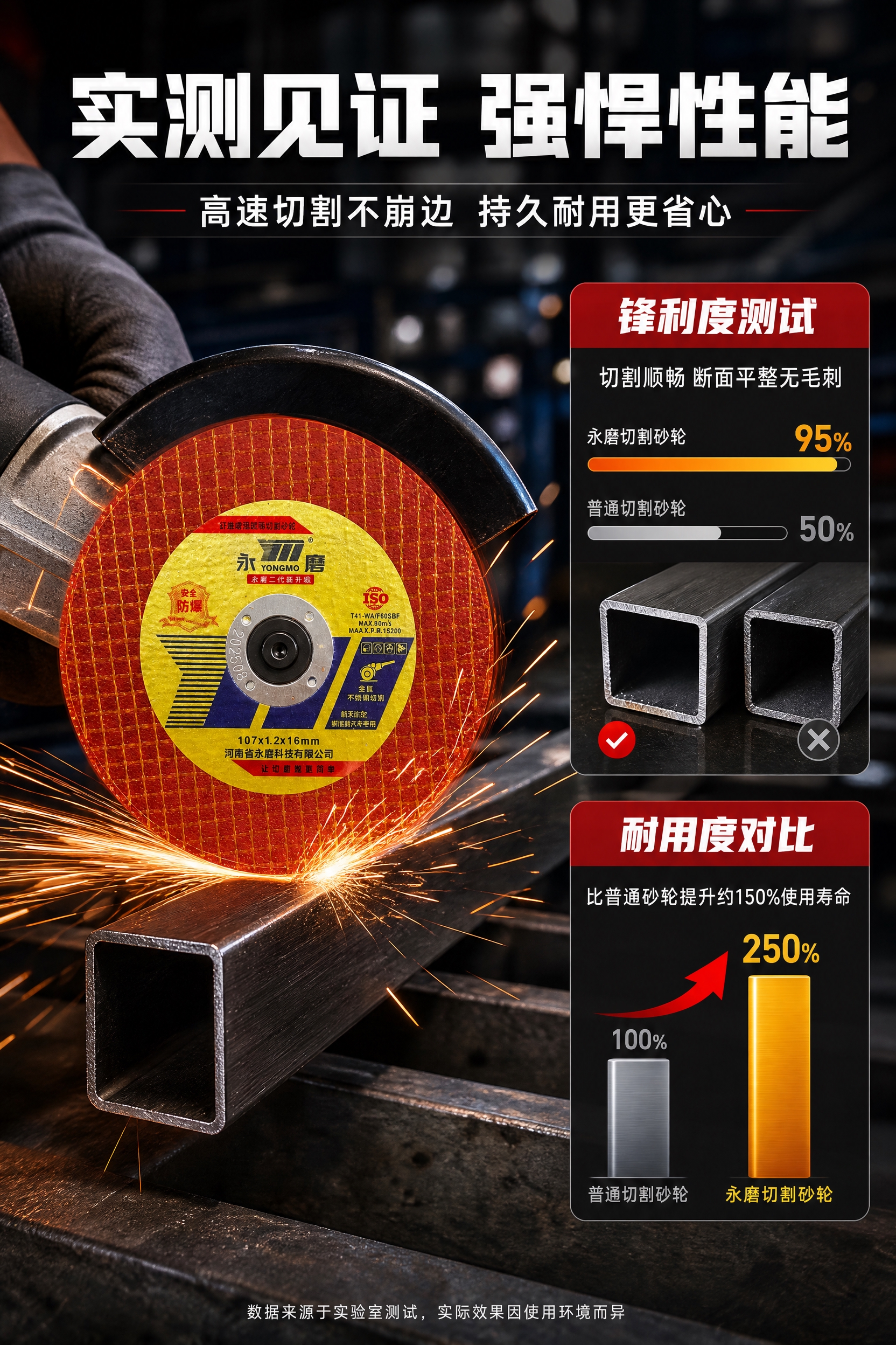 [商品] 使用【图4】切割砂轮正面图；保留红色网面、黄色标签、… - 图片创意预览