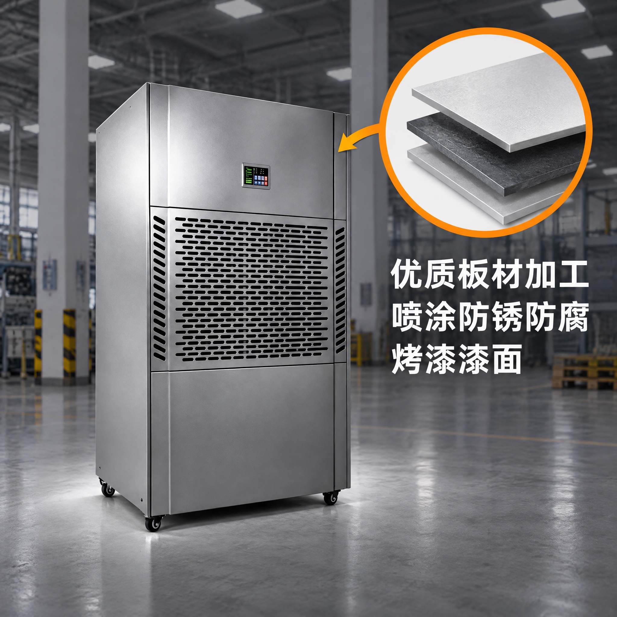 1:1 正方形工业产品主图，工业产品摄影写实风，干净专业，银灰… - 图片创意预览