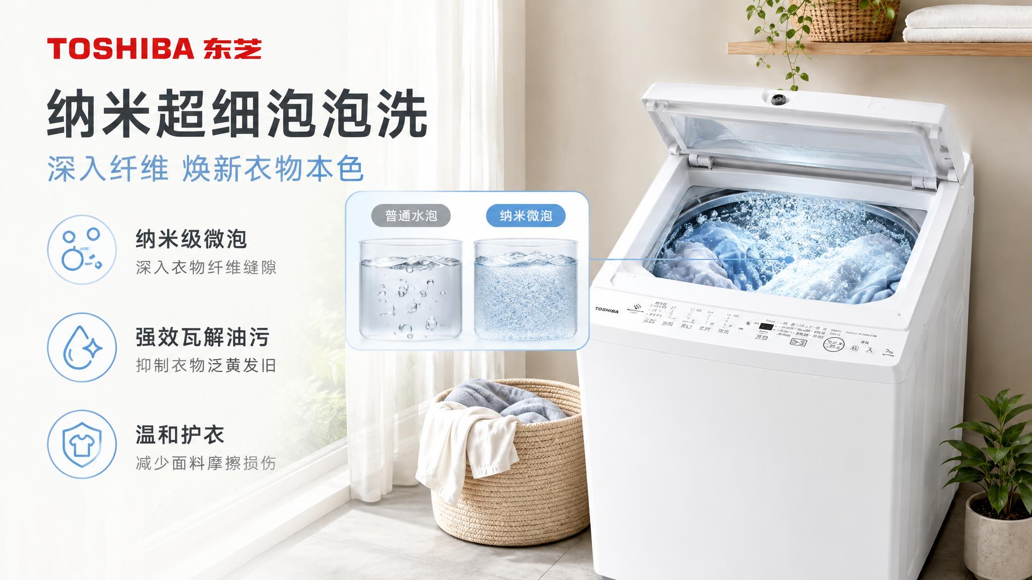[商品] 使用【图1】东芝顶开式洗衣机；保留白色机身、顶开式透… - 图片创意预览
