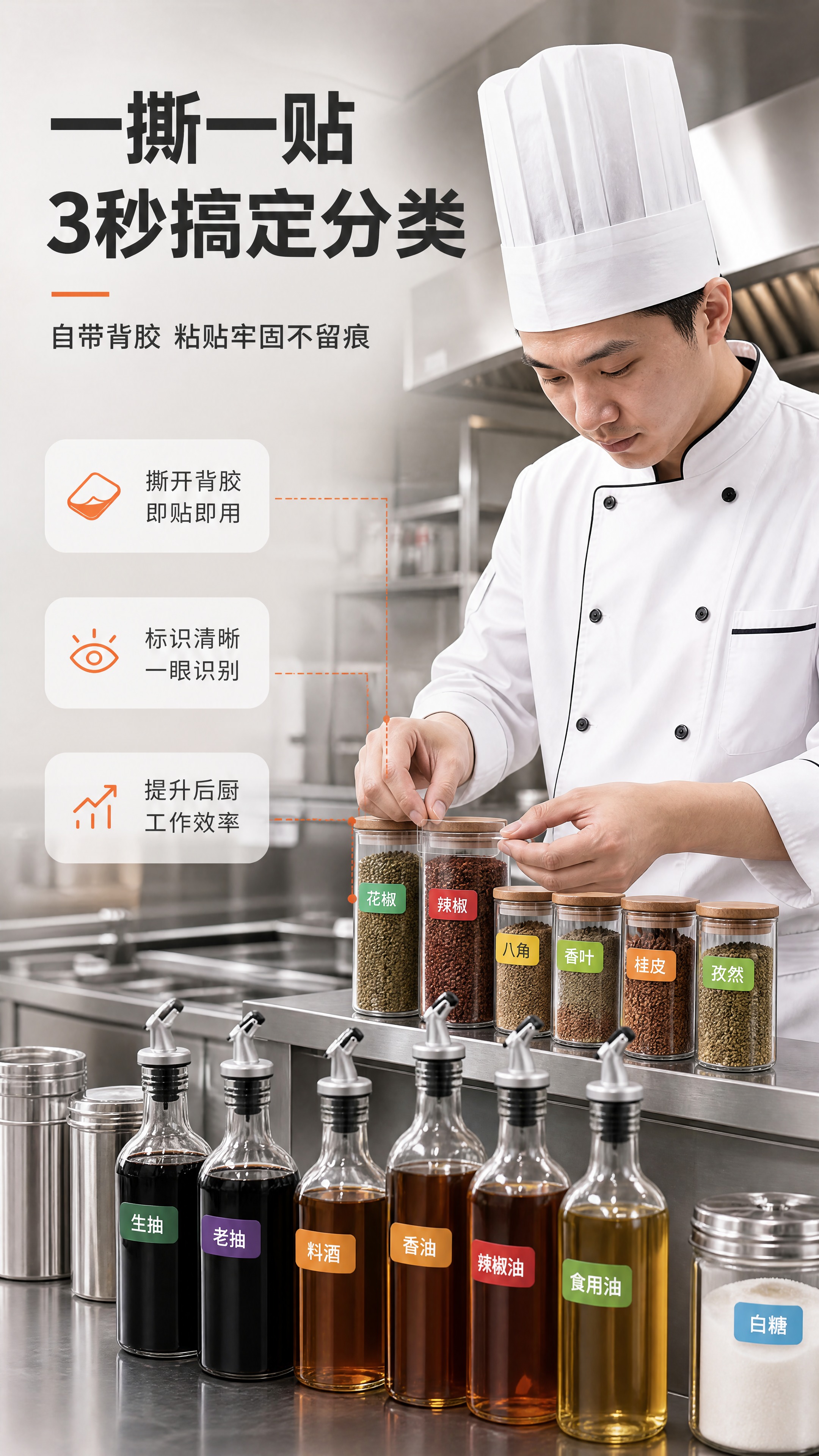 [商品] 使用【图1】亚克力厨房标识牌；保留标识牌的长方形造型… - 图片创意预览