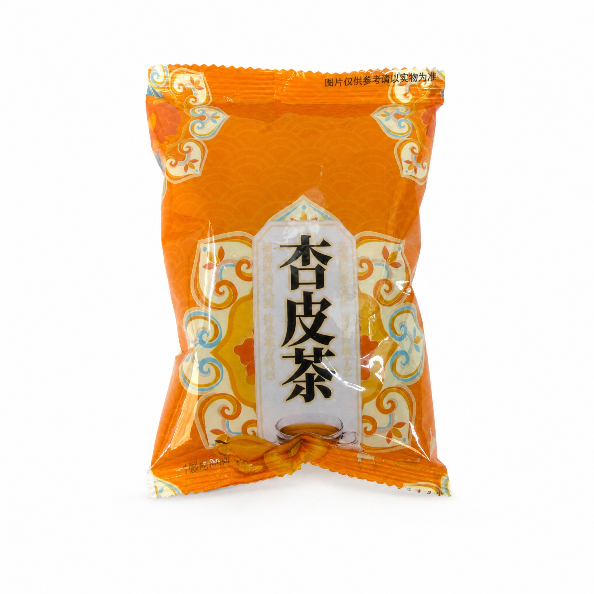 淘宝电商白底主图，杏皮茶独立小包装产品图。产品居中完整展示，占… - 图片创意预览
