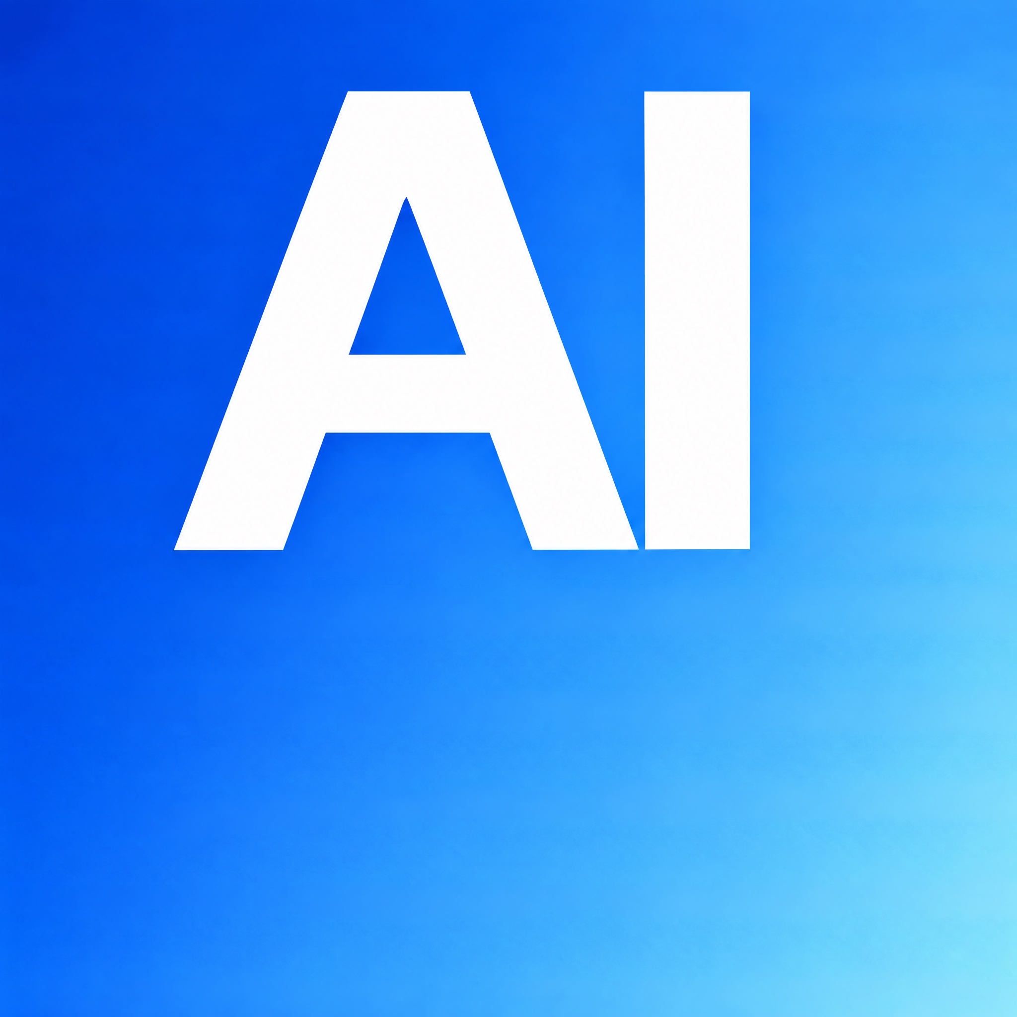 基于原图修改：保持蓝色渐变背景和白色粗体"AI"文字不变，将"… - 图片创意预览