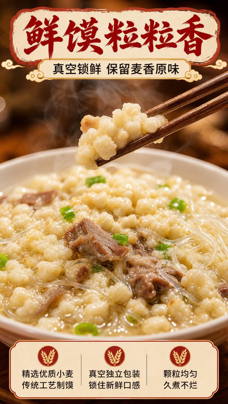 [商品] 使用【图5】碗装牛肉泡馍成品中的馍粒部分；保留馍粒的… - 图片创意预览