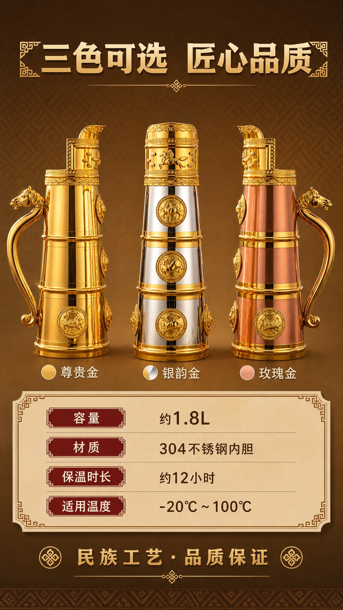 [商品] 使用【图1】三款水壶（全金/金银双色/玫瑰金）；保留… - 图片创意预览