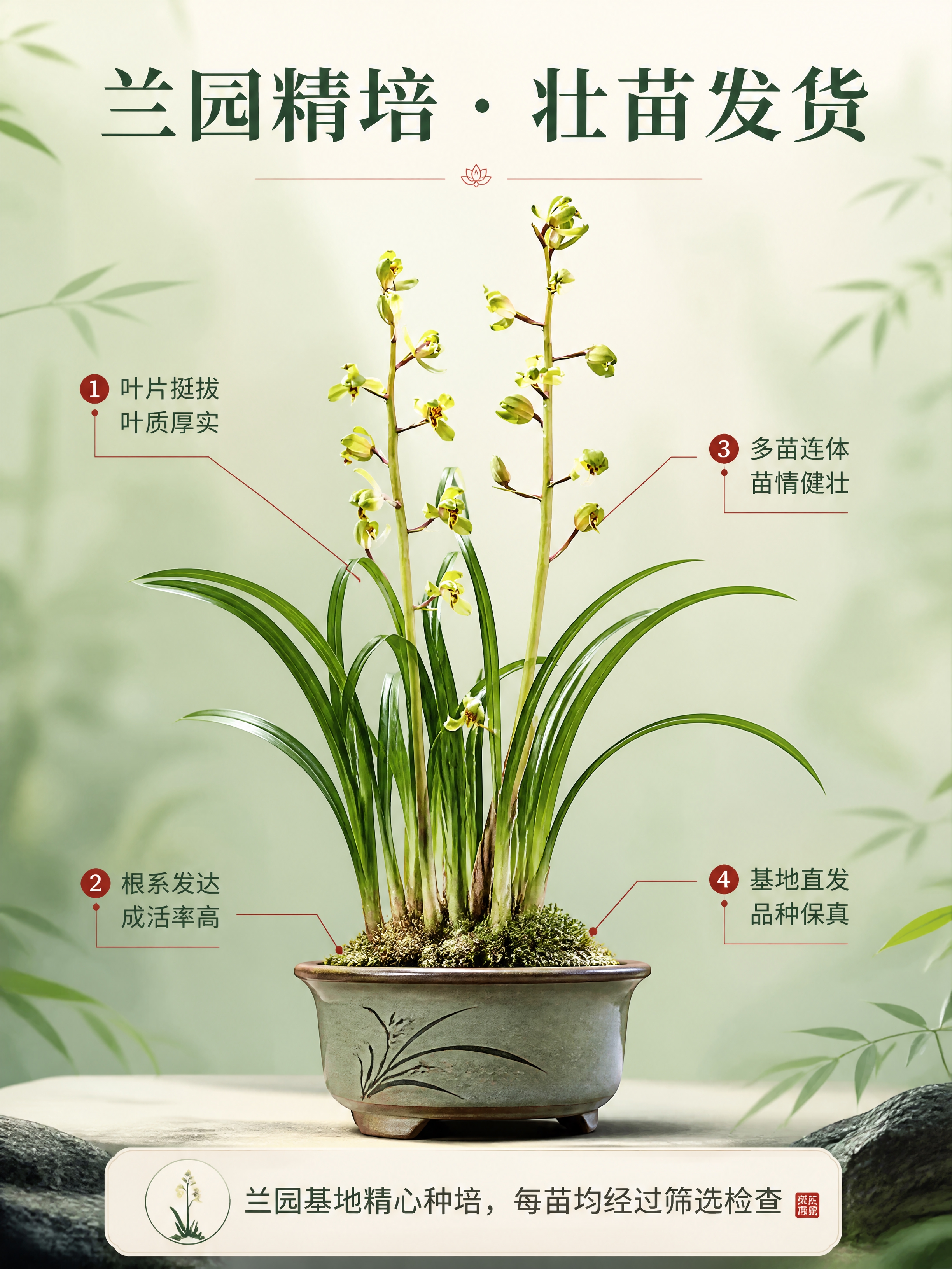 [商品] 使用【图2】兰苗实物图；保留兰苗叶片数量、叶形、叶色… - 图片创意预览