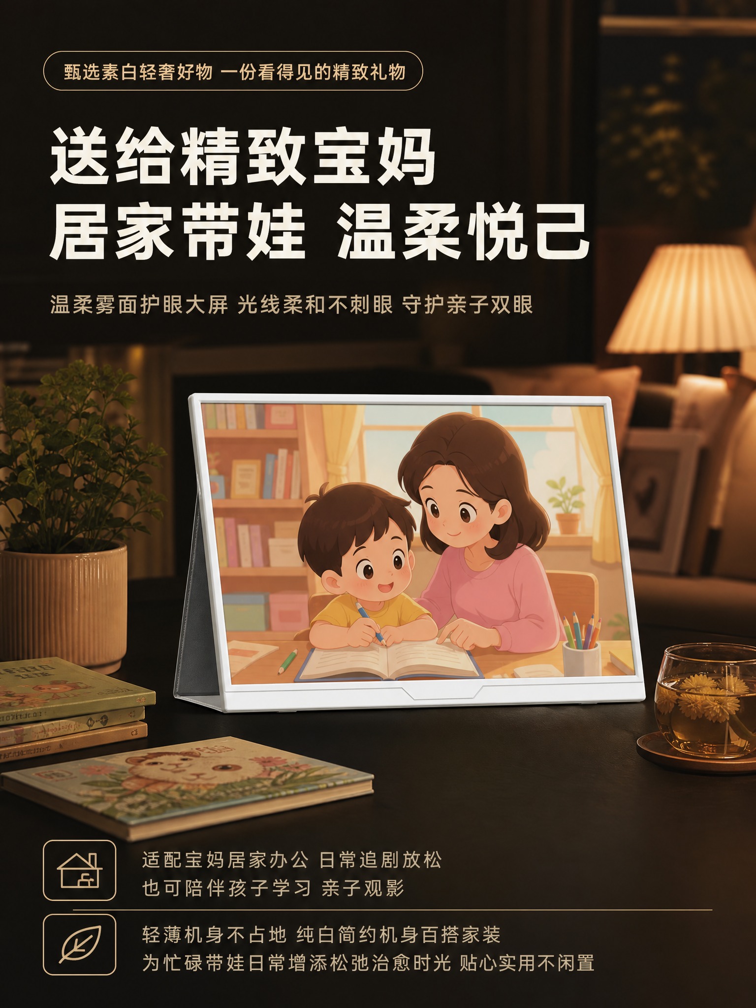 [商品] 使用【图8】正面正视图白色便携显示屏；保留素白机身、… - 图片创意预览