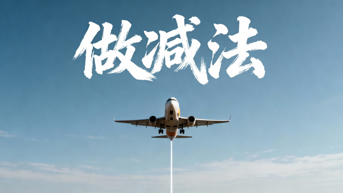 加上毛笔书法大字 “做减法”预览效果