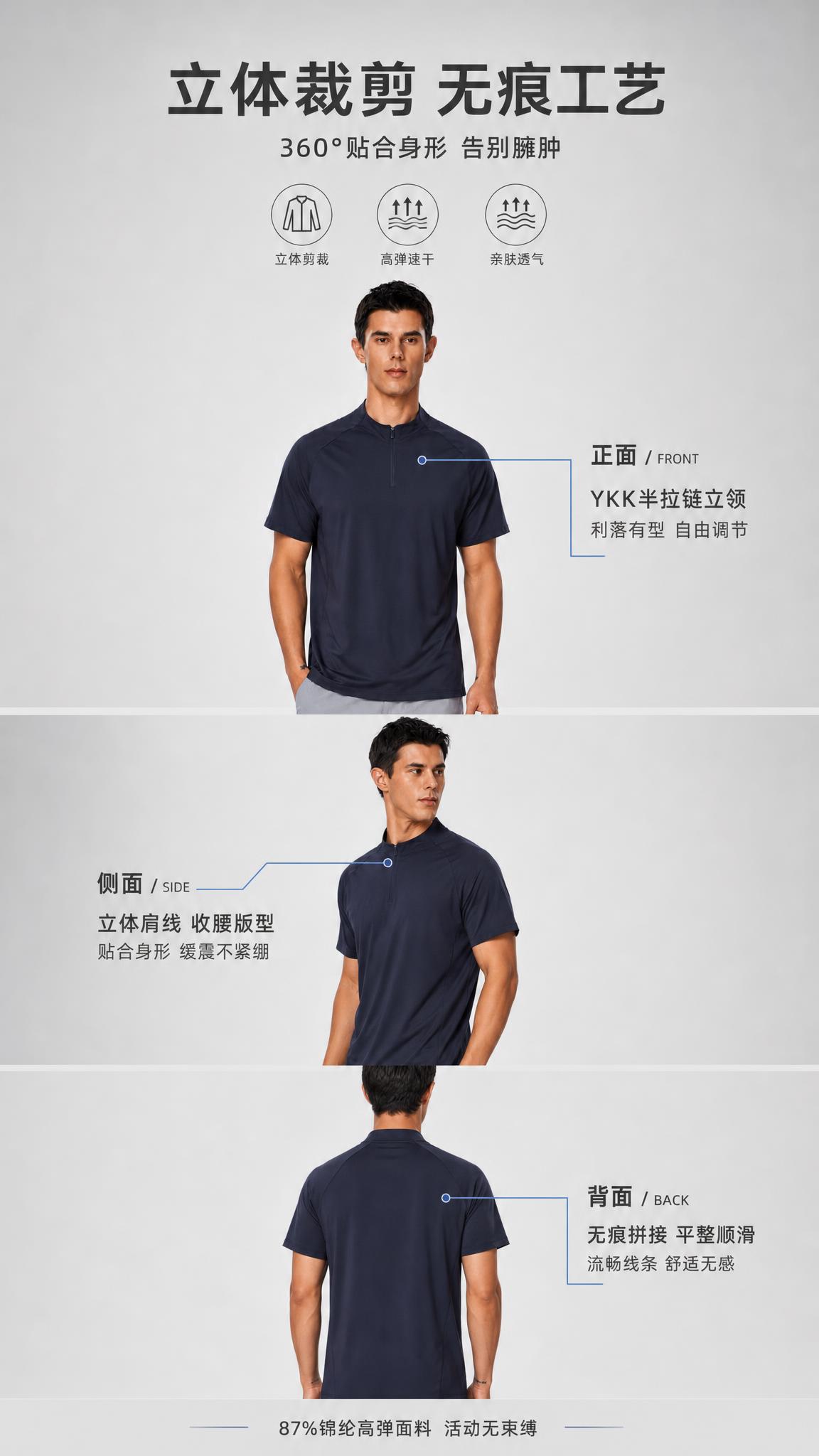 [第4张] 详情页版型工艺展示-立体裁剪+无痕工艺多角度版型呈… - 图片创意预览