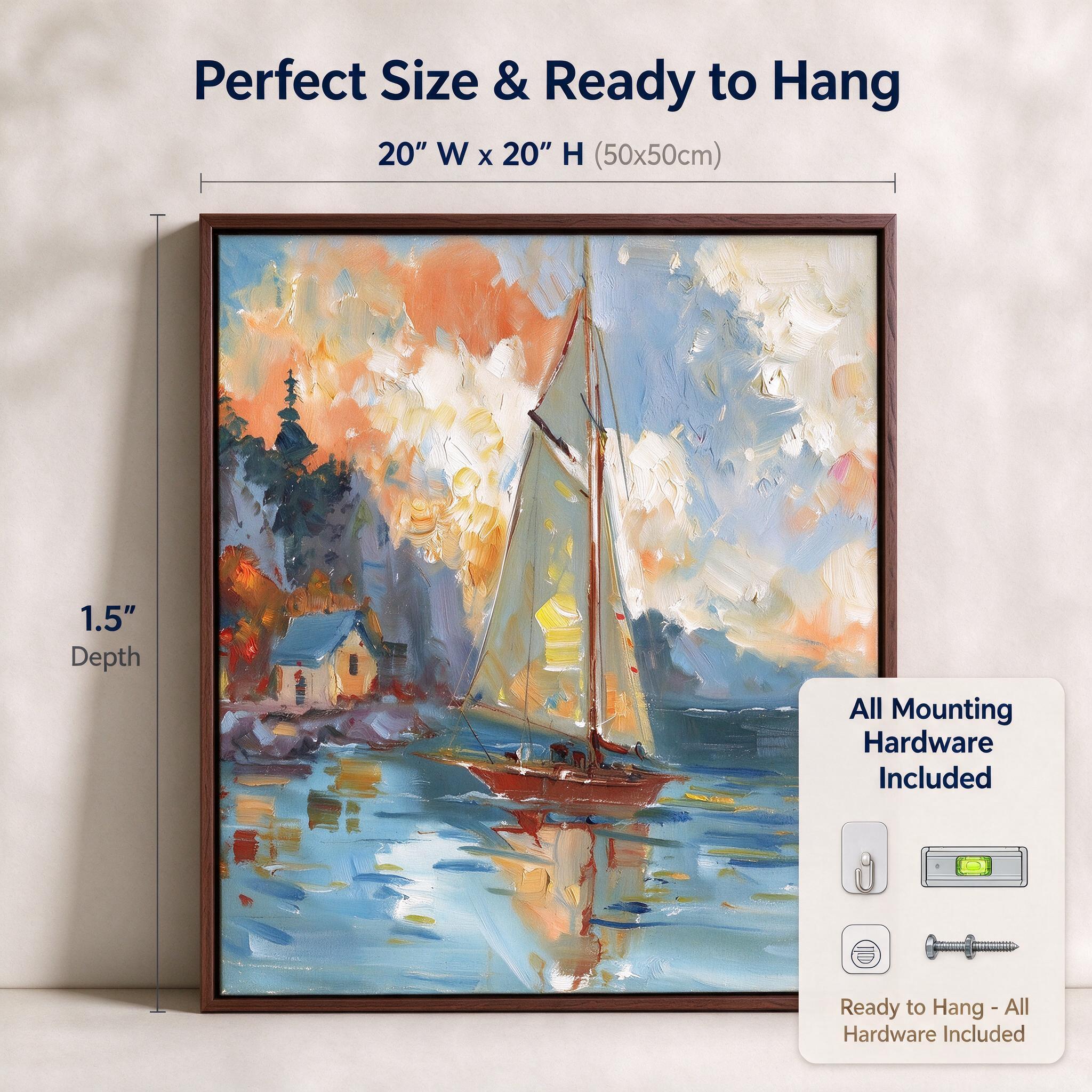 [主图-5] Coastal Sailboat Sunset… - 图片创意预览