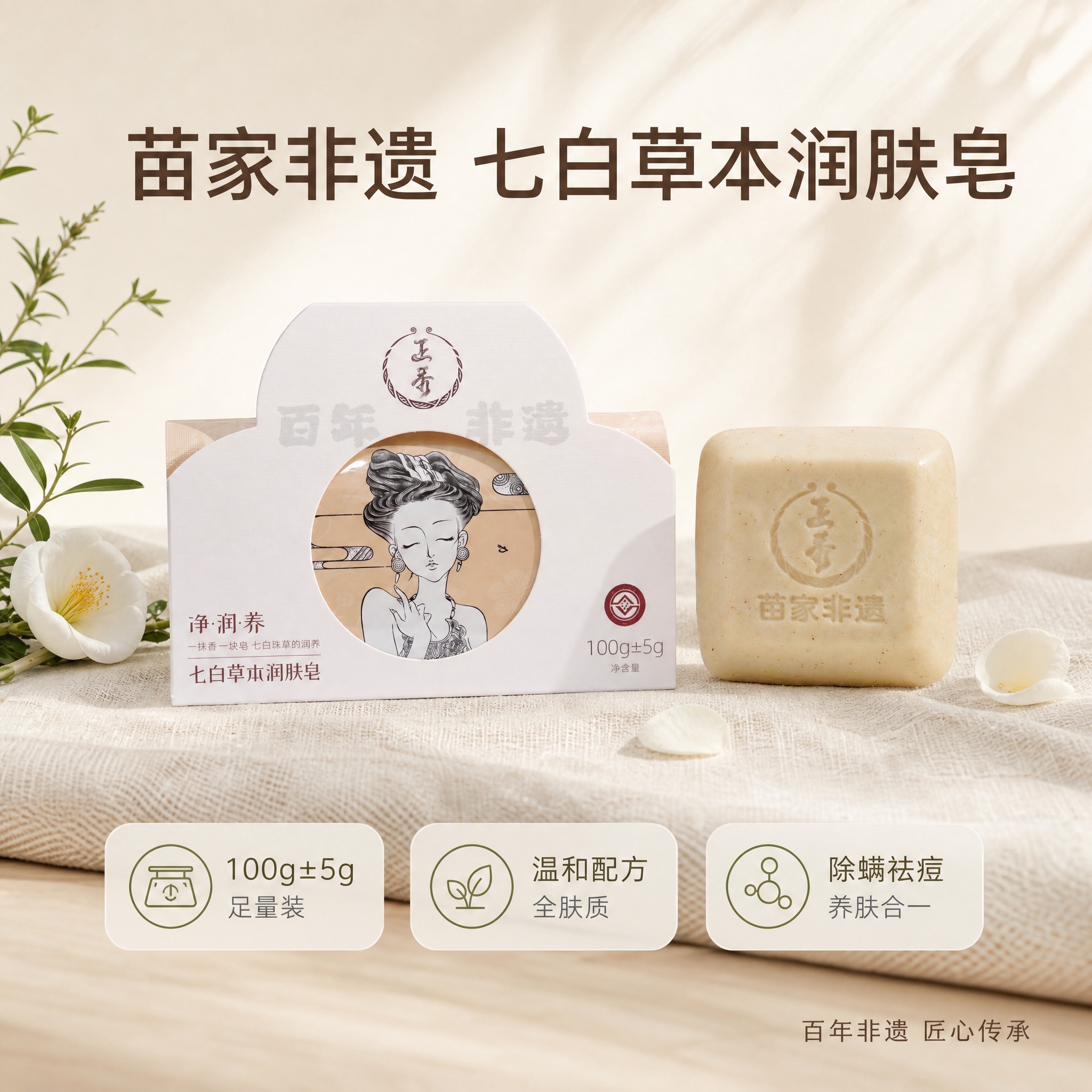 [主图-5] 产品全家福与规格展示，展示皂体与包装盒的组合，以… - 图片创意预览