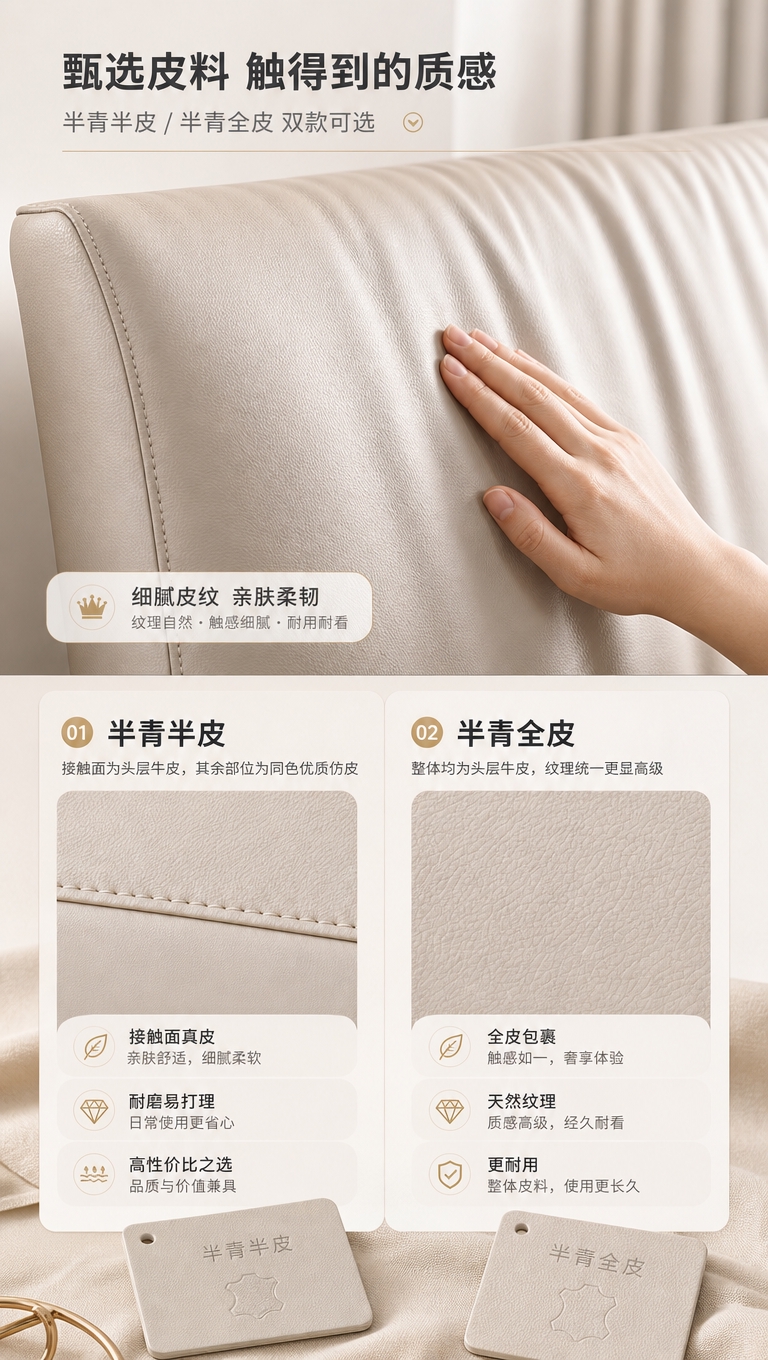 [商品] 使用【图1】S系列天空高脚齐边皮艺床；保留床头软包造… - 图片创意预览