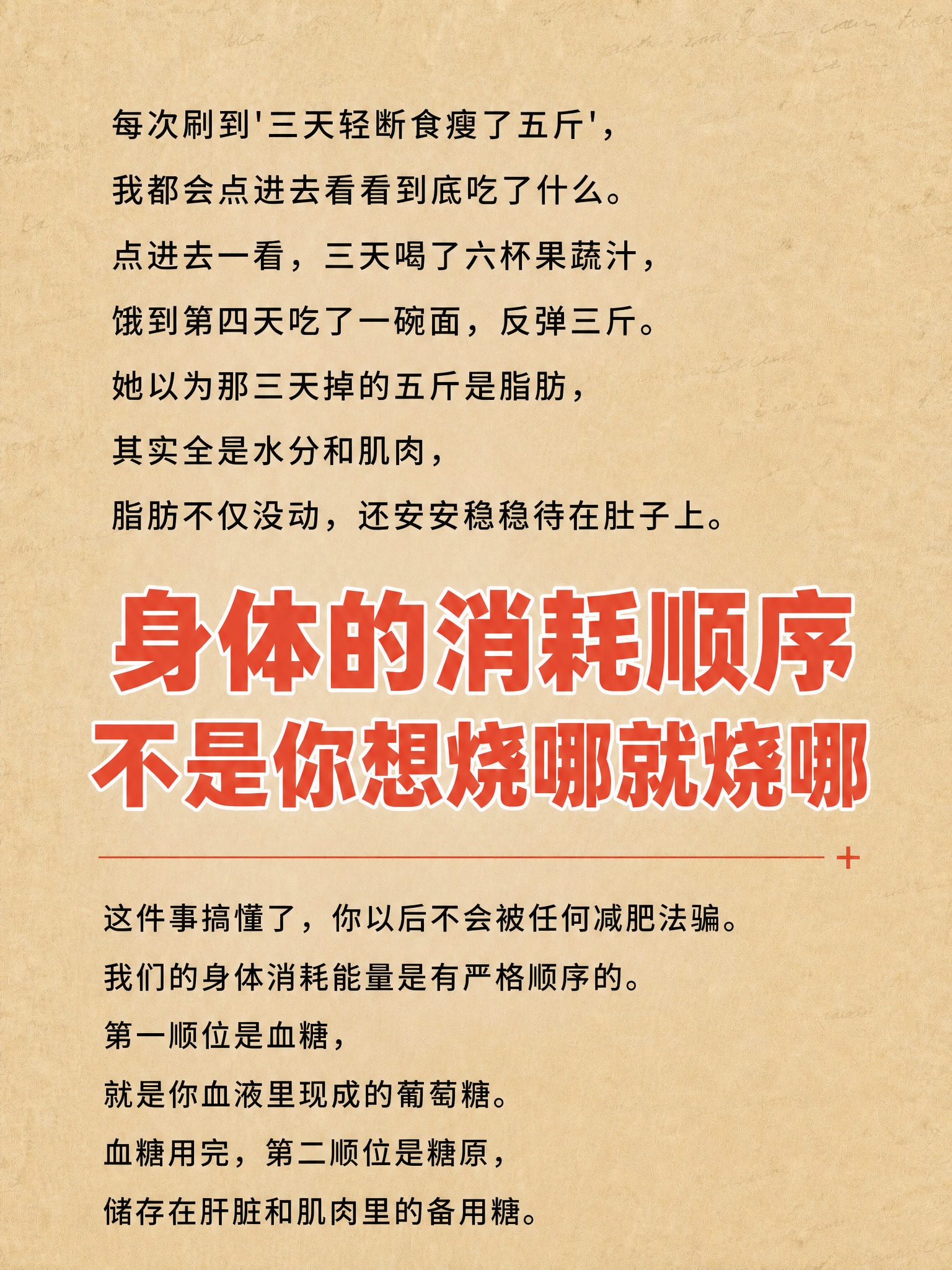 重新生成这张小红书减脂科普内页，确保文字内容完全准确无错字。保… - 图片创意预览