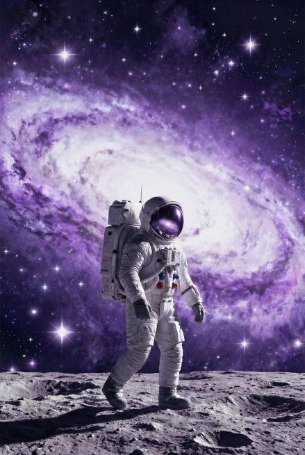 宇航员缩小，只占图片三分之一预览效果