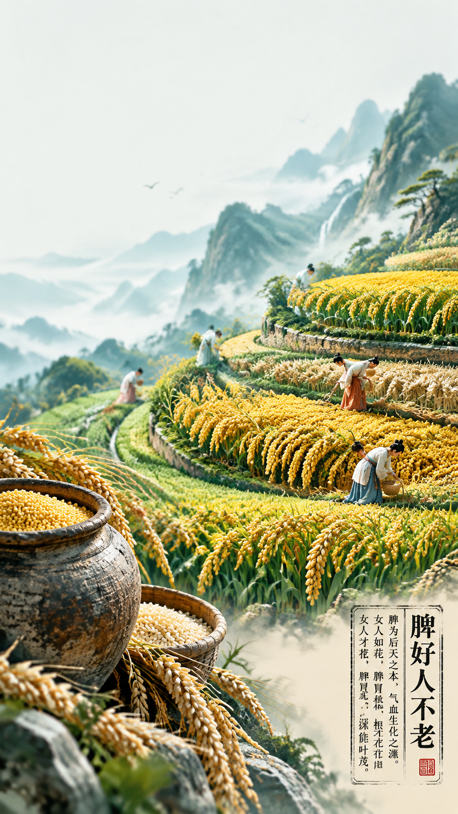 国风新中式工笔风格，微距摄影质感，神话般的场景，雄奇的想象，物… - 图片创意预览