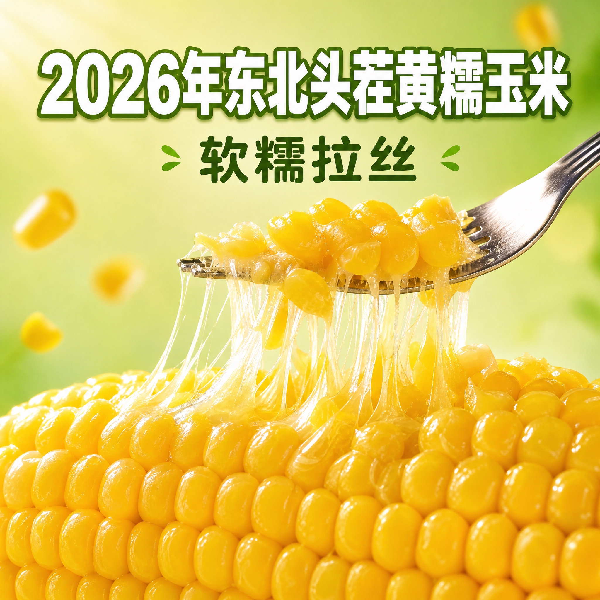 [单张主图] 东北头茬黄糯玉米电商主图，爆款促销食欲感路线，核… - 图片创意预览