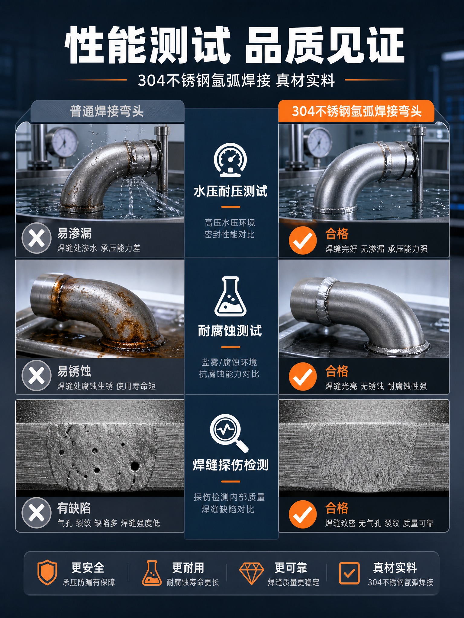 [详情页-6] 不锈钢焊接弯头性能测试，耐压耐腐蚀焊缝质量测试… - 图片创意预览