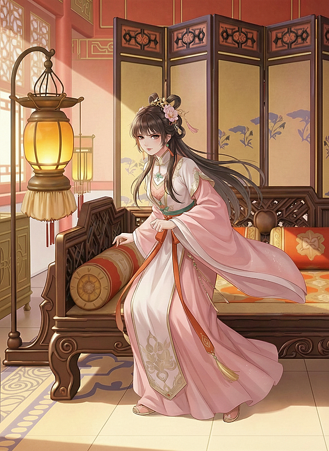 人物表情坚定一些