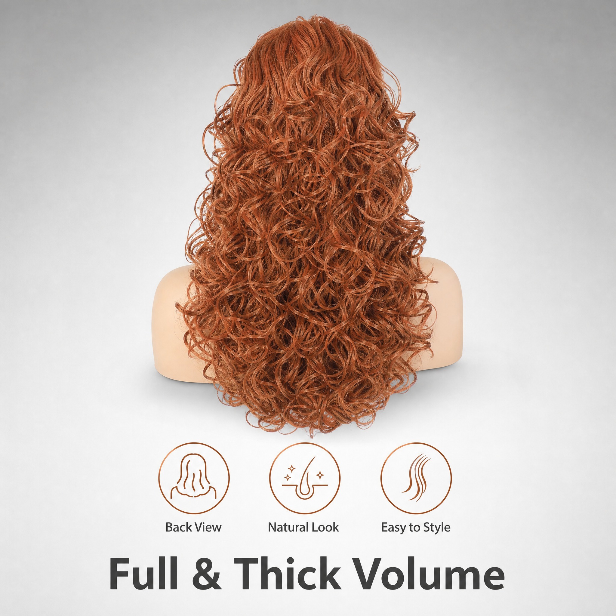 [主图-3] Copper Ginger Long Curly… - 图片创意预览