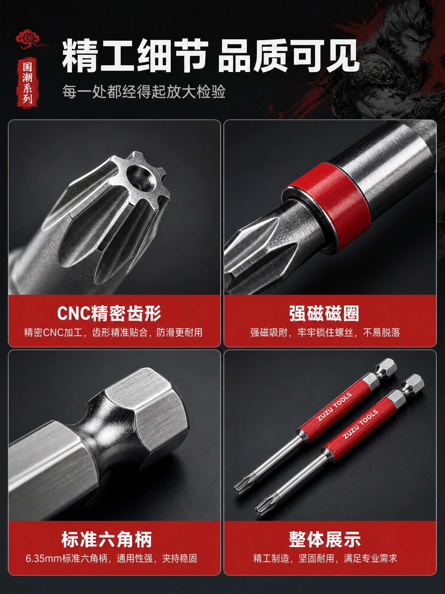 [详情页-7] ZUZU TOOLS国潮系列梅花起子头 细节微… - 图片创意预览