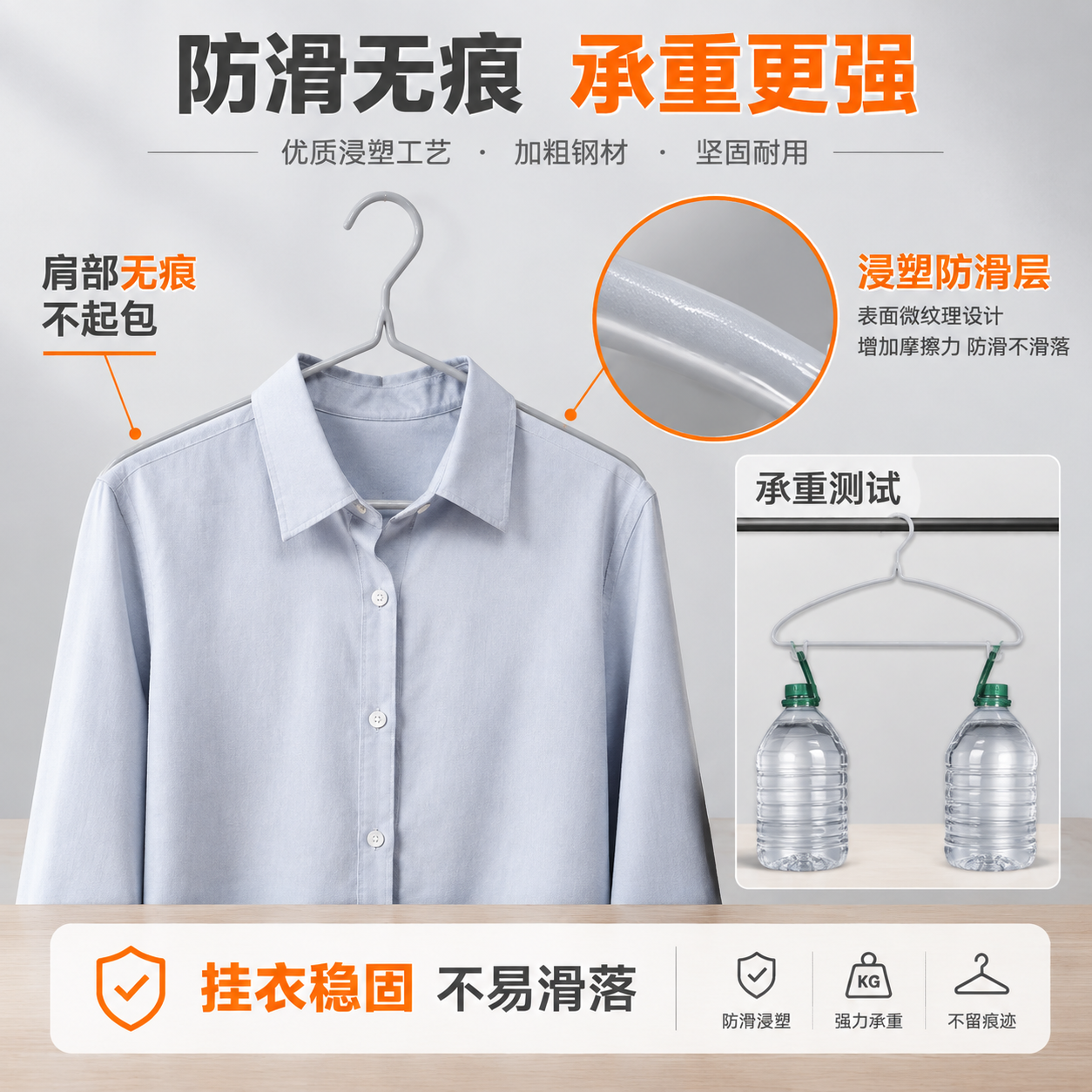 [主图-2] 核心卖点图，突出衣架防滑无痕和承重强的核心优势，… - 图片创意预览